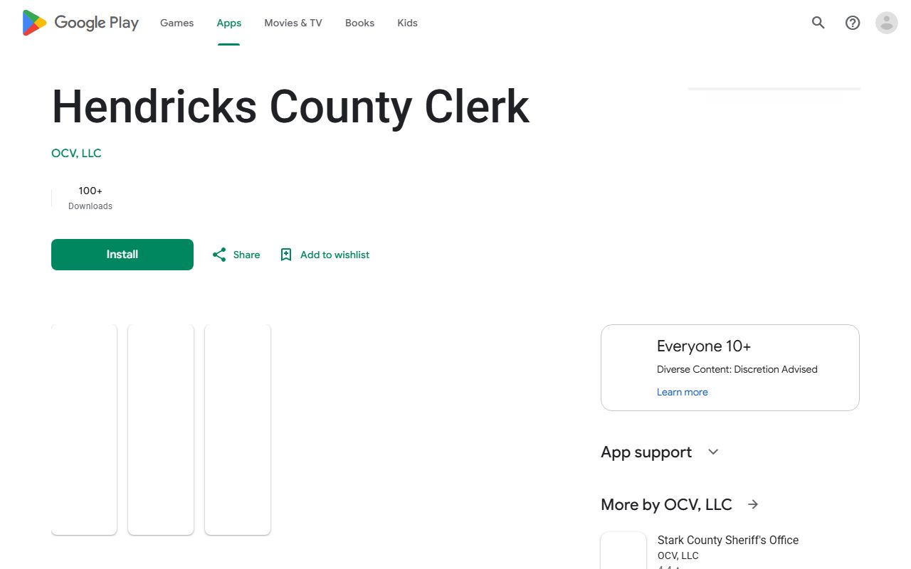Hendricks County court records Clerk mobile app in Google Play