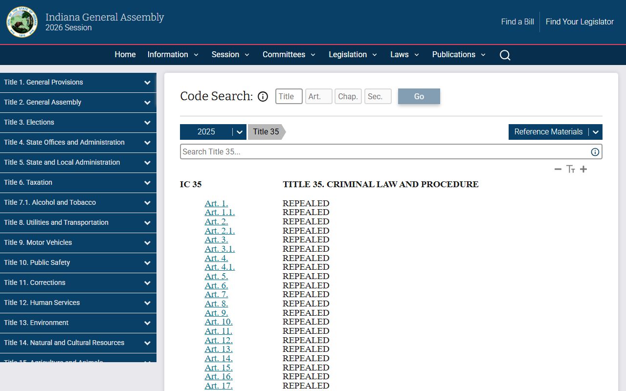 Hendricks County criminal court records Indiana Code expungement source